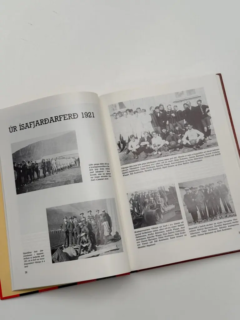 Úr Ísafjarðarferð Víkings 1921, liðsmyndin í sögu félagsins