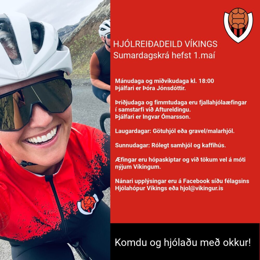 Komdu og hjólaðu með okkur – Sumardagskrá hefst 1. maí